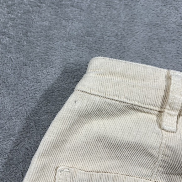 Marine Layer Corduroy Pants Womens 8 Wide Leg Cream Button Fly High Rise - Picture 12 of 14